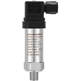 MEASUREMAN 100 PSI Pressure Transmitter, 4-20mA Industrial Pressure Transducer, 0.5% FS Accuracy, 24V DC, 1/4" NPT Male Thread, Hirschmann Connector, IP65 Pressure Sensor for Liquid, Oil, Gas