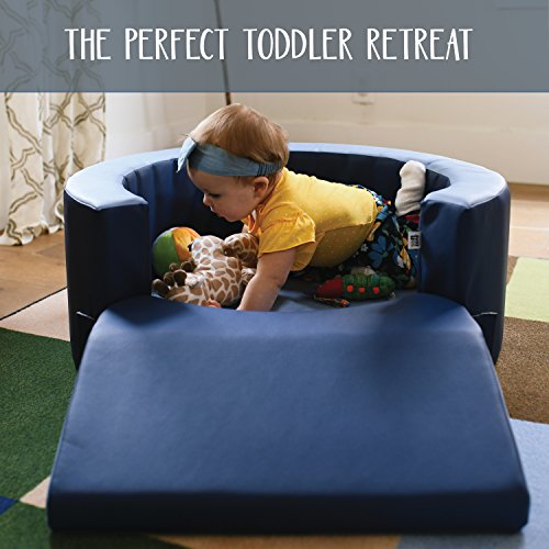 ECR4Kids ELR-12764-NVPB Softzone Lil Personal Space Cozy Foam Retreat, Navy/Powder Blue