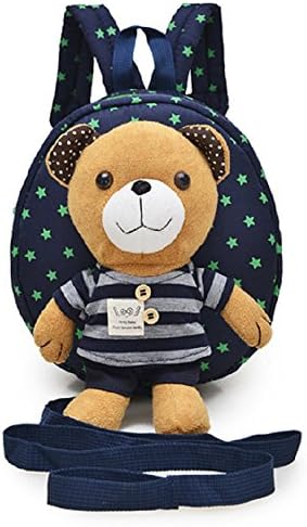 Mercurry Cute Cartoon Bear Backpack Baby Toy Bag (Blue)