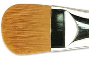 Creative Mark Art Supplies Large Mural Synthetic Golden Taklon Paint Brush - Filbert #50 - Artist Supplies for Acrylics, Watercolors, and Oils - Durable, Resilient, Seamless Ferrules