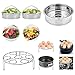 Missalis 9 Pcs Accessories Set for Instant Pot with Steamer Basket/Egg Steamer Rack/Non-stick Springform Pan/Steaming Stand/Silicone Cooking Pot Mitt/Cheat Sheet,Fits 5,6,8Qt Pressure Cooker