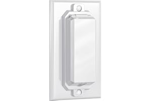 CLYMENE Light Switch Cover Guard, Child Proof Wall Switch Cover Protects Your Lights or Switches from Being Accidentally Turned ON or OFF by Children and Adults, Rocker Style (White, 2 Pack)