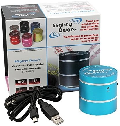 5W Blue - Mighty Dwarf Vibro 360 Sound Speaker with Built-In MP3