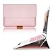 SWEES for MacBook 12 Inch Case Sleeve with Stand Function, 12 Inch Apple New MacBook Ultrabook Wallet Sleeve PU Leather Cover Case Laptop Carrying Bag with Rear Pocket Design, Rose Gold