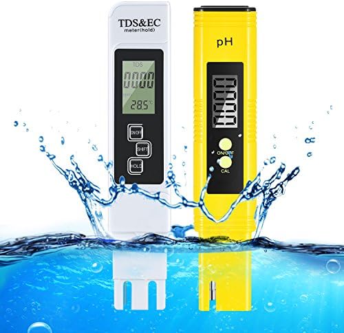 TDS PH Meter Tester, morease 0.01 Resolution TDS PH EC Temperature Measure Digital Water Quality Test Meter for Household Drinking Water, Swimming Pools, Aquarium Food Project, Hydroponics, Lab Use
