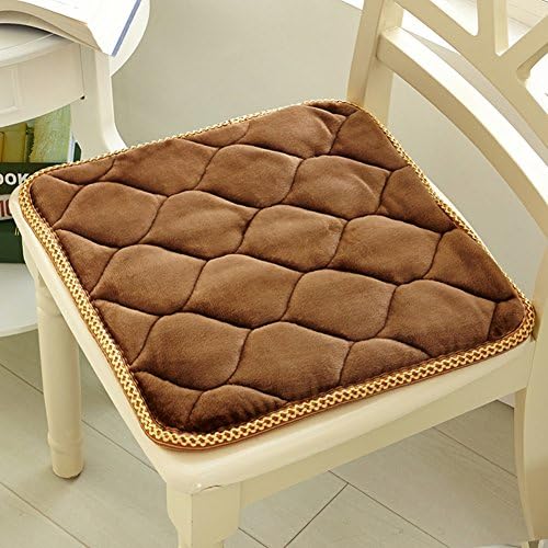 chair cushions Soft Dining Chair Pad Anti-Skid Breathable Warmth Plush Cushion Set of 4 (Brown)