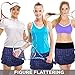 XrSzChic Womens Tennis Golf Skirt Athletic Exercise Printed Skorts Short Pocket
