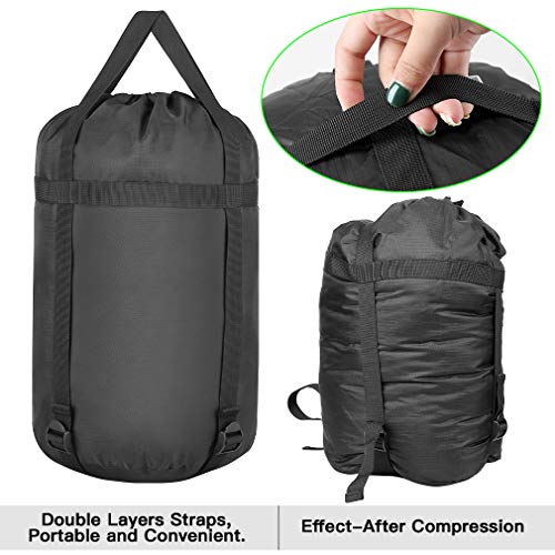 TINANA Compression Stuff Sack, Waterproof Sleeping Bags Storage Stuff Sack Organizer, Great for Backpacking and Camping Hiking (2 Pack) - Thumbnail 3