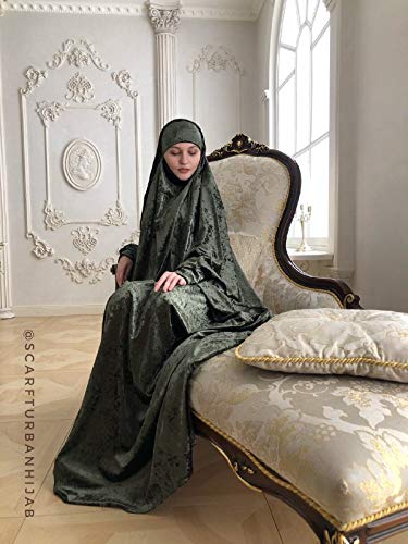 Amazon Com Khaki Velvet Khimar Muslim Dress Transformer Jilbab Nikab Traditional Ready To Wear Hijab Prayer Dress Islamic Burqa Handmade