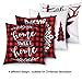 Jetec 4 Pieces Christmas Pillow Case Buffalo Plaid Throw Cushion Cover Linen Pillow Winter Decorations, 18 by 18 Inch
