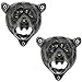 2 Grizzly Bear Wall Mount Beer Bottle Cap Openers | Durable Cast Iron and Black Vintage Finish