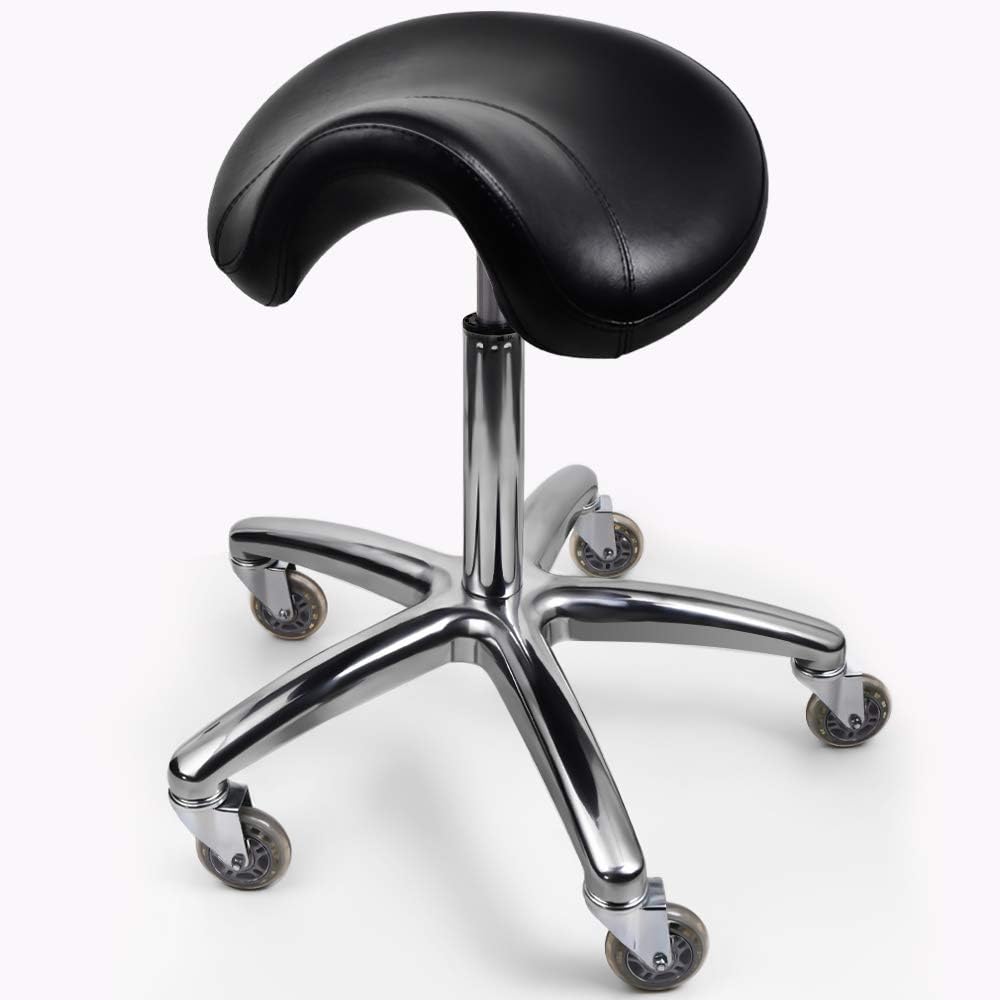Professional Salon spa Saddle Chair and Tools Chair. The Saddle Chair has Wheels, Luxurious Cushion and a Solid Metal Skeleton.: Kitchen & Dining