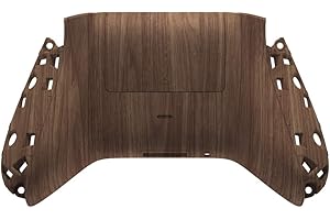 eXtremeRate Wood Grain Soft Touch Custom Bottom Shell w/Battery Cover for Xbox Series S/X Controller - Controller & Side Rail