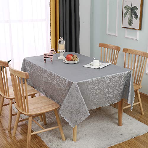 HENLY Waterproof Vinyl Tablecloth,OilProof SpillProof Wipeable PVC