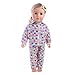 Wensltd Clearance! Cute Design Pajamas Clothes Set For 18 inch Our Generation American Girl Doll (E)