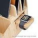 Bamboo Charging Station w/Extension & MobileVision Compatible Stand Adapter for Apple iWatch Combo Organizer for Smartphones, Tablets, and Laptops
