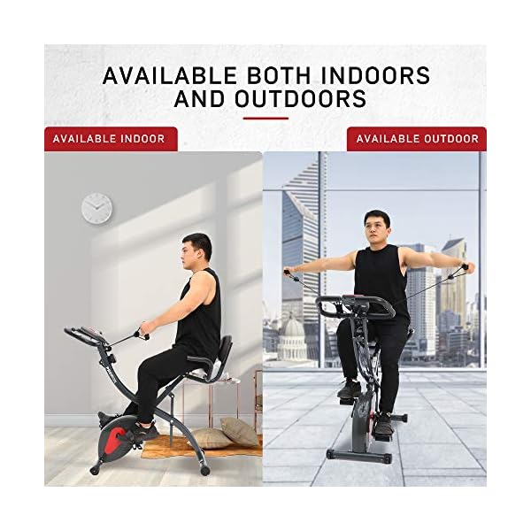 PROIRON-Folding-Exercise-Bike-for-Home-Indoor-Fitness-Bike-with-Resistance-Bands-8-Magnetic-Resistance-Levels-Stationary-Trainer-for-Home-Use-LCD-Display-Phone-Holder PROIRON 3-in-1 Folding Exercise Bike | Upright and Recumbent Foldable Stationary Bike | Magnetic Fitness Bike Indoor…