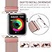Amberwin Compatible with Apple Watch Band 42mm 38mm 44mm 40mm, iWatch Bands Stainless Steel Milanese Loop with Magnetic Closure for Apple Watch Series 4 3 2 1 (Rose Gold, 42/44mm)