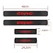 For Honda Civic Door Sill Protector Reflective 4D Carbon Fiber Sticker Door Entry Guard Door Sill Scuff Plate Stickers Auto Accessories 4Pcs Red