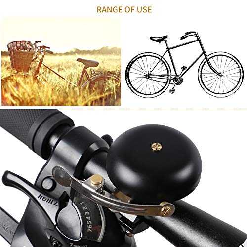 WESTGIRL Bike Bell Adult Classic Brass Bicycle Horn Retro Cycling Accessories Fit 0.5-0.94inch Handlebar,Anti-Rust, Loud Sound,Easy to Install,Practical