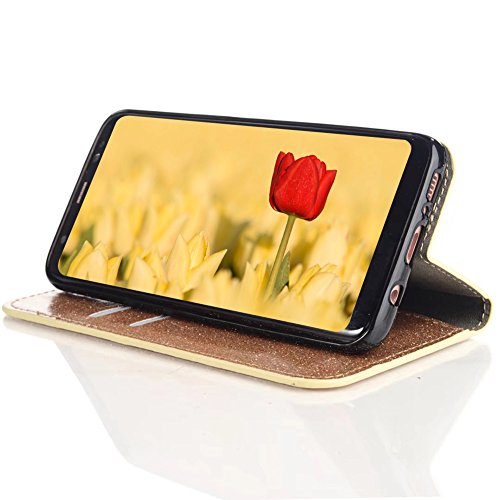 For Samsung Galaxy Note 8 Case, Aearl PU Leather 3D Crystal Bling Diamond Feather Jewels Rhinestone Flower Magnetic Closure Flip Wallet Card Slot Holder Stand Cover for Samsung Galaxy Note 8 - Gold