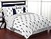 Sweet Jojo Designs Navy and White Woodland Deer Collection Boys Window Valance