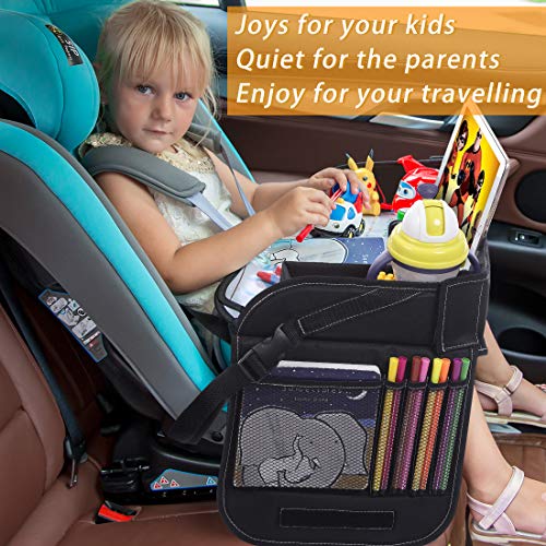 Innokids Kids Travel Lap Tray Children Car Seat Activity Snack and Play Tray Desk with Erasable