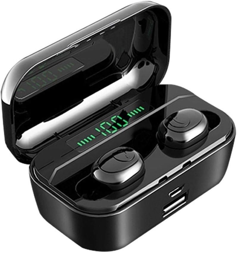 Sunflowerany G6S Wireless Bluetooth Earbuds【Wireless Charging Case】,IPX7 Waterproof TWS Stereo Headphones in-Ear Headset