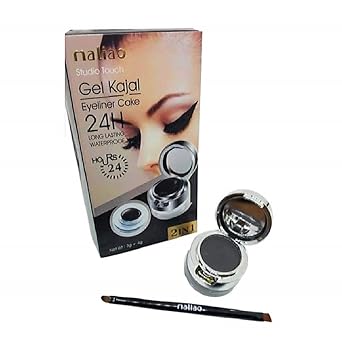 maliao studios Touch Gel Kajal Eyeliner Cake 24H LONG LASTING WATERPROOF 2IN I Net wt:3g 4g