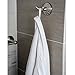 Amazon Basics Traditional Round Bathroom Towel and Robe Hook, Satin Nickel
