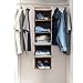 ZOBER Hanging Closet Organizer, 5-Shelf - Hanging Storage Organizer Shelves for Clothes, Towels, Toys - College Dorm Room, Nursery, & Home Closet