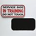 SpaceAuto Bundle 3 Pieces Service Dog Working Do Not Touch Military Tactical Morale Badge Hook & Loop Fastener Patch