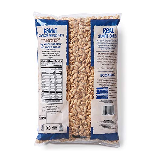 Nature's Path KAMUT Khorasan Wheat Puffs Cereal, Healthy, Organic, Gluten-Free, Low-Sugar, 6 Ounce Bag (Pack of 12) - Thumbnail 2