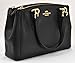 COACH Crossgrain Leather Mini Christie Carryall Crossbody Handbag (Black)