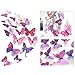 24 Pack 3D Butterfly Refrigerator Magnets, Fridge Magnets, Removable DIY Butterflies Refridgerator Decoration Wall Stickers(Purple&Brown)