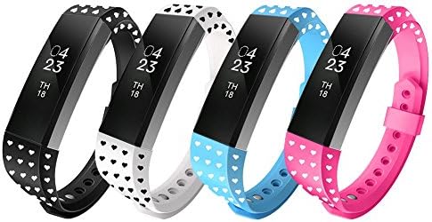 For Fitbit Alta Wristband, ArrKn Classic Replacement Bands for Fitbit Alta Wellness Activity Trackers Accessories (Love 4 Color a, Small)