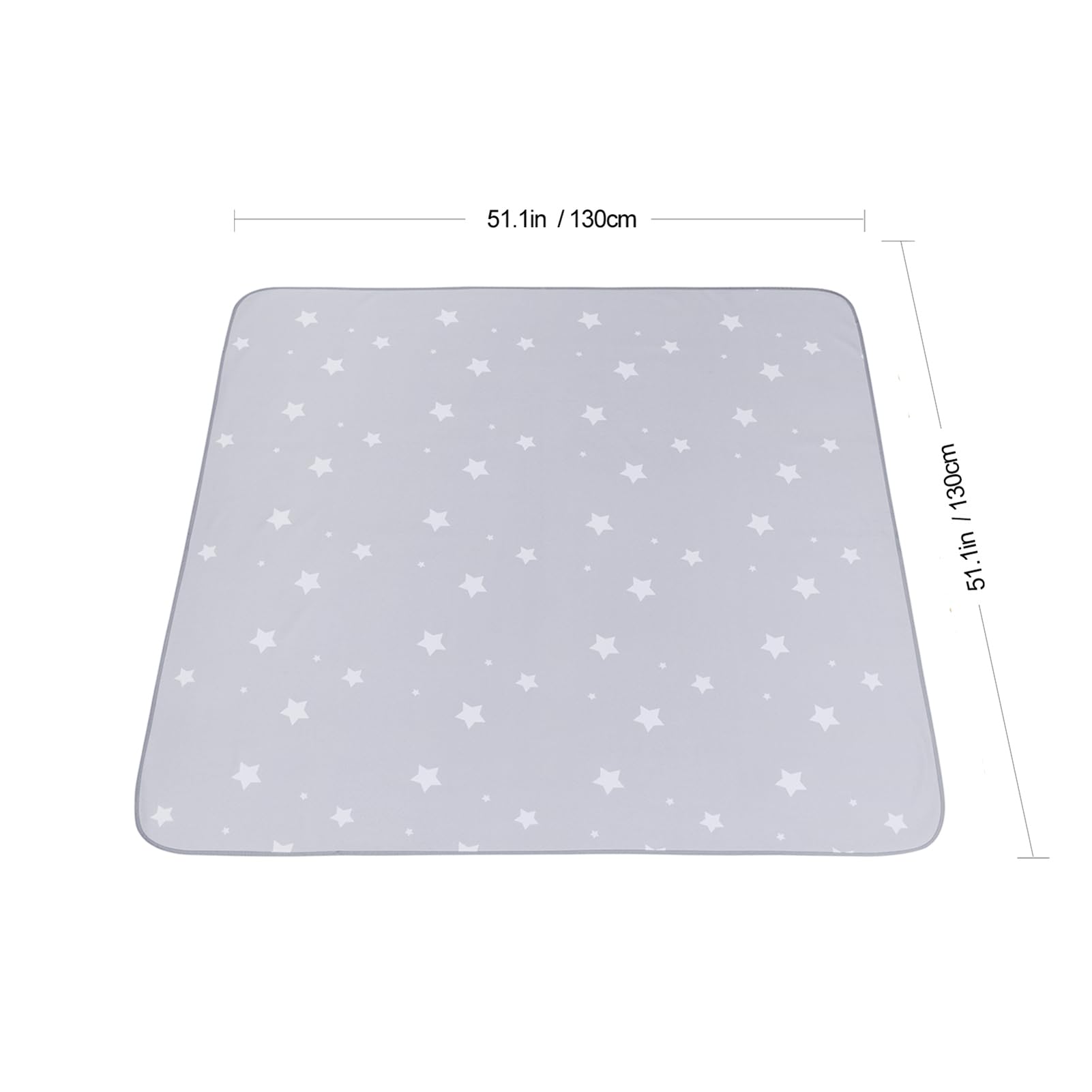 Splat Mat for Under High Chair/Arts/Crafts, WOMUMON Washable Baby Spill Mat Waterproof Anti-Slip Floor Splash Mat, Portable Play Mat and Table Cloth (Star, 51