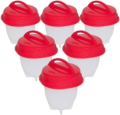 Ettersby [Upgrade 2018] Egglette As Seen On Tv Prime &amp; Silicone Egg Cooker &amp; Hard Boiled Egg Cookers without The Shell 6 Pack