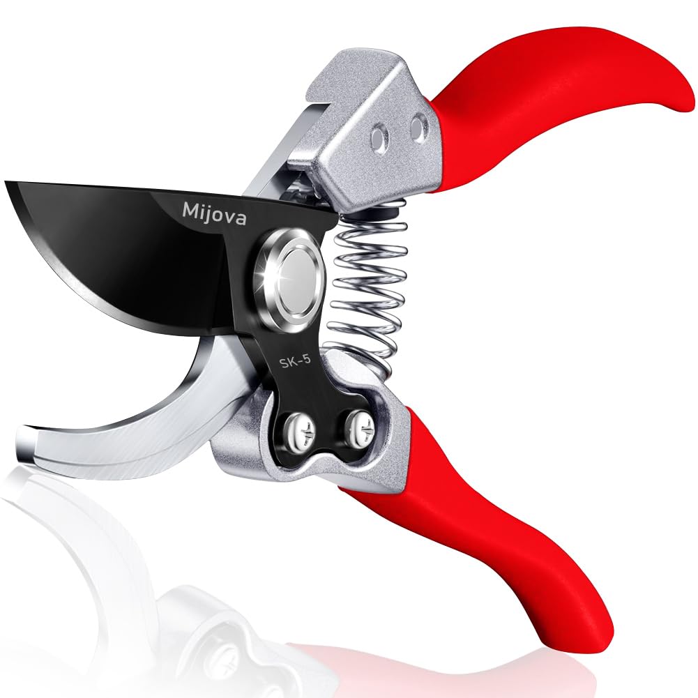 Secateurs, Pruning Shears for Gardening Heavy Duty with Rust Proof Stainless Steel Blades, Best Hand Pruners Garden Shears Ergonomic Gardening Tools
