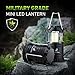 MalloMe LED Camping Lantern Flashlights 4 Pack - Super Bright - 350 Lumen Portable Outdoor Lights with 12 AAA Batteries (Black, Collapsible)