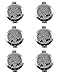 6Pcs Silver Round Tree of Life Aromatherapy Essential Oil Lockets Pendants for Jewelry Necklace Making