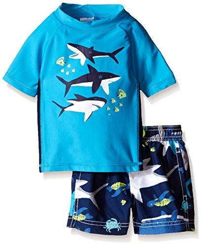 Carter's Baby Boys' Shark Rash Guard Set, Blue, 6-9 Months