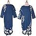 Farktop Women Sexy Short Sleeve BF Style Ripped Distressed Hole Party Clubwear Denim Dress Blue XXL