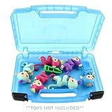 Life Made Better Toy Storage Organizer - Fits 6 Interactive Baby Monkeys - Durable Carrying Case- Blue