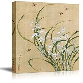 Wall26-Canvas Wall Art-Traditional Meticulous Flower-and-Bird Painting-Giclee Painting Wall...