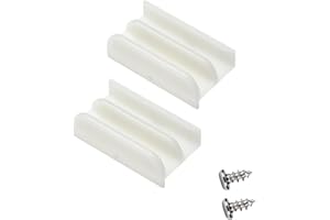 MZCVRIRU M6219 Sliding Shower Door Bottom Guide for Sliding Shower Door, 1/2 in Channels for Glass Shower Door Plastic Guide M6219(2 Pack)