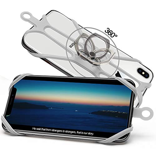 Takyu Cell Phone Lanyard,2 Pack Mobile Tether with Detachable Neckstrap Universal for Smartphone Phone 8,7 6S Phone 6S Plus,Samsung Galaxy Google Pixel 4.7-6.5 Inch (Black Gray)