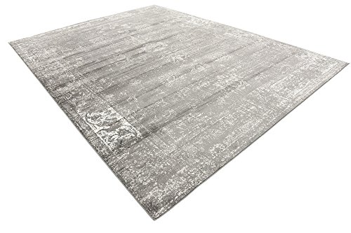Unique Loom Sofia Collection Dark Gray 9 x 12 Area Rug (9' x 12')