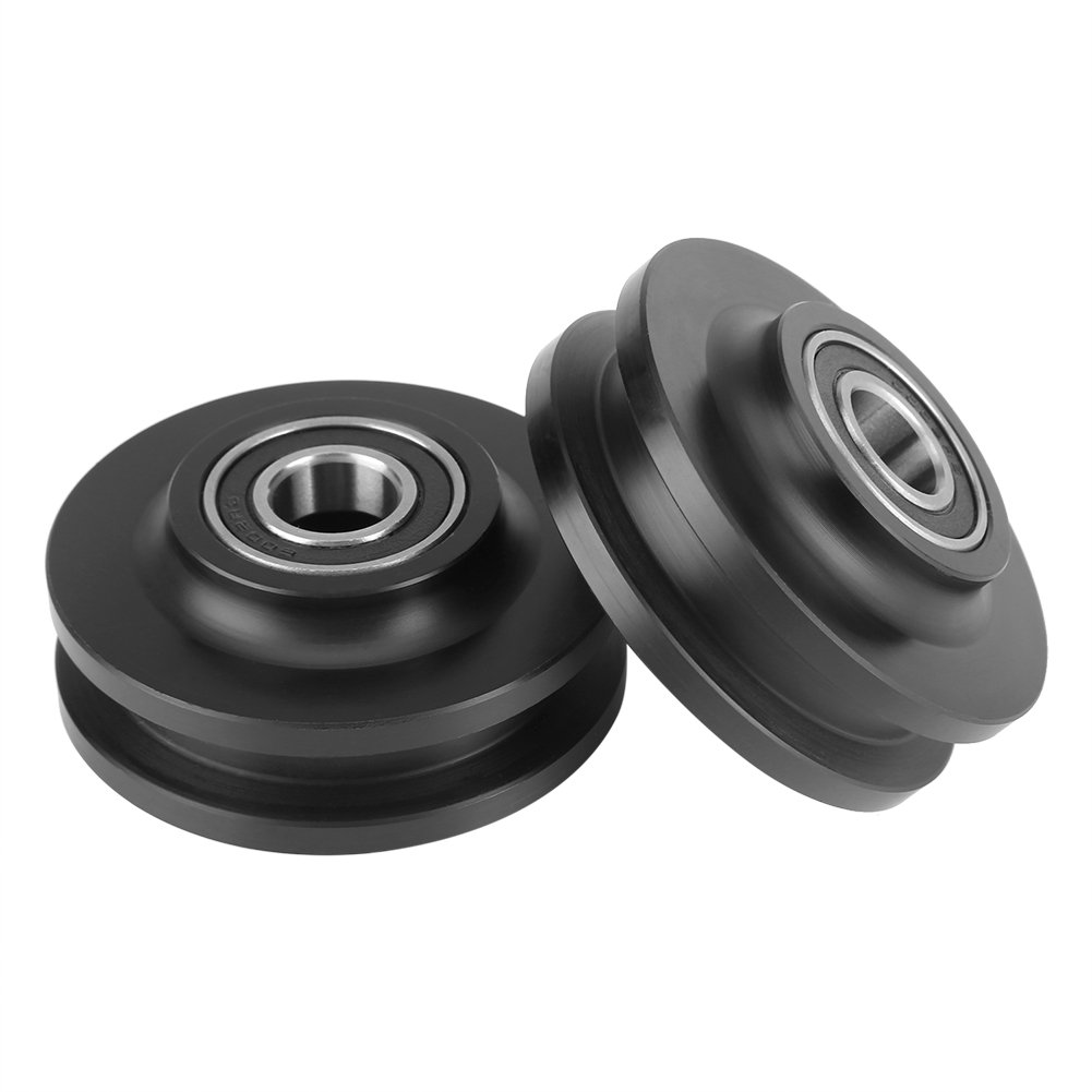 2Pcs Sliding Barn Door Wheel Closet Hardware Hangers Roller Cabinet Window Pulley Home Use