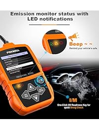 FOXWELL NT201 Herramienta de exploración de diagnóstico del lector de código de falla OBD II del detector del escáner OBD2, naranja
